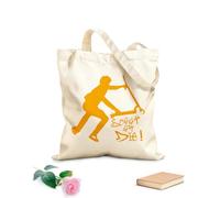 AILOONG Sac de plage en polyester et coton Scooter acrobatique, dessin animé de cascades, scooter ou mort, citations motivantes, salle de jeux tissu épais de 340g/m² Matière douce pour la peau