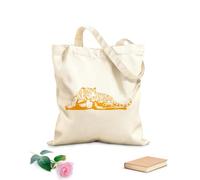 AILOONG Sac de plage en polyester et coton Tigre endormi dans un arbre, crèche pour bébés, zoo, safari, jungle, salle de jeux pour animaux sauvages tissu épais de 340g/m² Matière douce pour la peau