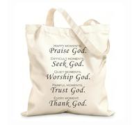 AILOONG Sac de plage en polyester et coton tissu épais de 12 oz Poèmes et citations inspirantes pour enfants Matière douce pour la peau 25x30cm Petit