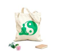 AILOONG Sac de plage en polyester et coton tissu épais de 340g/m² Centre de remise en forme Yoga Pose du Lotus Yin Yang Matière douce pour la peau