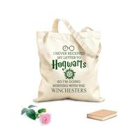 AILOONG Sac de plage en polyester et coton tissu épais de 340g/m² Citations inspirantes du film classique « Je n'ai jamais reçu ma lettre » Matière douce pour la peau