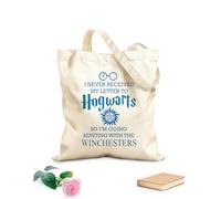 AILOONG Sac de plage en polyester et coton tissu épais de 340g/m² Citations inspirantes du film classique « Je n'ai jamais reçu ma lettre » Matière douce pour la peau