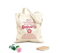 AILOONG Sac de plage en polyester et coton tissu épais de 340g/m² Citations inspirantes du film classique « Je n'ai jamais reçu ma lettre » Matière douce pour la peau