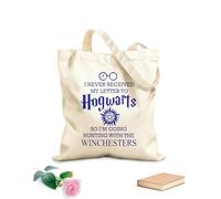 AILOONG Sac de plage en polyester et coton tissu épais de 340g/m² Citations inspirantes du film classique « Je n'ai jamais reçu ma lettre » Matière douce pour la peau