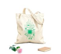 AILOONG Sac de plage en polyester et coton tissu épais de 340g/m² Ingénieur en informatique spécialisé en circuits imprimés, technologies CPU et hackers informatiques Matière douce pour la peau