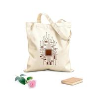 AILOONG Sac de plage en polyester et coton tissu épais de 340g/m² Ingénieur en informatique spécialisé en circuits imprimés, technologies CPU et hackers informatiques Matière douce pour la peau