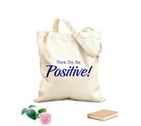 AILOONG Sac de plage en polyester et coton tissu épais de 340g/m² Penser, agir, travailler de manière positive, motivation Matière douce pour la peau
