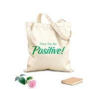 AILOONG Sac de plage en polyester et coton tissu épais de 340g/m² Penser, agir, travailler de manière positive, motivation Matière douce pour la peau