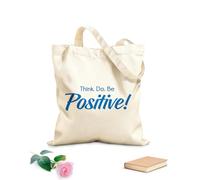 AILOONG Sac de plage en polyester et coton tissu épais de 340g/m² Penser, agir, travailler de manière positive, motivation Matière douce pour la peau