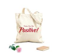 AILOONG Sac de plage en polyester et coton tissu épais de 340g/m² Penser, agir, travailler de manière positive, motivation Matière douce pour la peau