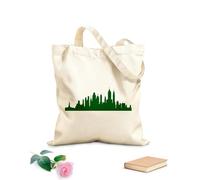 AILOONG Sac de plage en polyester et coton tissu épais de 340g/m² Silhouette de New York, panorama urbain Matière douce pour la peau