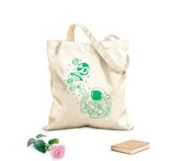 AILOONG Sac de plage en polyester et coton tissu épais de 340g/m² Un astronaute de dessin animé fabrique une planète en ballon de savon Matière douce pour la peau