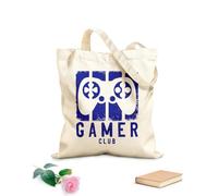 AILOONG Sac en toile à fond renforcé affiche typographique imprimée de jeu et de design abstrait tissu épais de 340g/m² Utilise comme sac cadeau