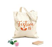 AILOONG Sac en toile à fond renforcé alcool de Noël amusant tissu épais de 340g/m² Utilise comme sac cadeau