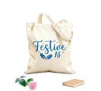 AILOONG Sac en toile à fond renforcé alcool de Noël amusant tissu épais de 340g/m² Utilise comme sac cadeau