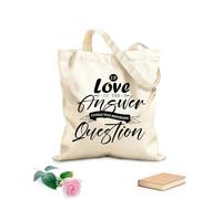 AILOONG Sac en toile à fond renforcé citations d'amour drôles typographiques 2 tissu épais de 12 oz Utilise comme sac cadeau 35x40cm Grand