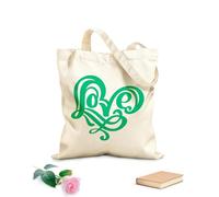 AILOONG Sac en toile à fond renforcé Logo manuscrit découpé au laser avec amour et cœur, citation romantique pour la Saint-Valentin tissu épais de 340g/m² Utilise comme sac cadeau