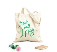 AILOONG Sac en toile à fond renforcé Oui, eh bien, je prie. tissu épais de 340g/m² Utilise comme sac cadeau