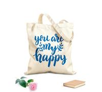 AILOONG Sac en toile à fond renforcé tu es ma phrase joyeuse écrite à la main tissu épais de 340g/m² Utilise comme sac cadeau
