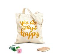 AILOONG Sac en toile à fond renforcé tu es ma phrase joyeuse écrite à la main tissu épais de 340g/m² Utilise comme sac cadeau