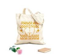 AILOONG Sac en toile à fond renforcé Un slogan « Seul pour toujours » avec une épée dans le cœur tissu épais de 340g/m² Utilise comme sac cadeau