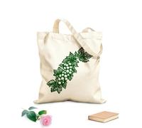 AILOONG Sac en toile à fond renforcé vignes et raisins dessinés à la main, feuilles de vigne et grappes de raisin tissu épais de 340g/m² Utilise comme sac cadeau