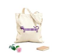 AILOONG Sac en toile Chat, animal de compagnie, code-barres, image d'animal drôle tissu épais de 340g/m² Sac à dessin