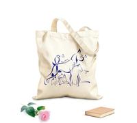 AILOONG Sac en toile Chien Chat Colibri Perroquet Caméléon Papillon Lapin tissu épais de 340g/m² Sac à dessin