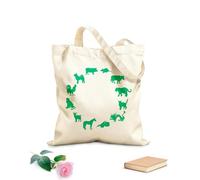 AILOONG Sac en toile Collection d'animaux du calendrier chinois Astrologie orientale tissu épais de 340g/m² Sac à dessin