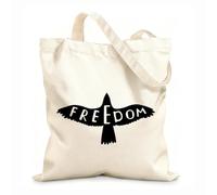 AILOONG Sac en toile Inscription sur la liberté des animaux et des oiseaux tissu épais de 12 oz Sac à dessin 31x36cm Moyen