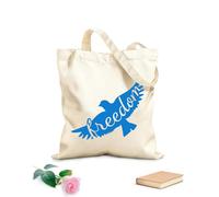 AILOONG Sac en toile Lettre de liberté Flying Bird, faune sauvage, soyez libre tissu épais de 340g/m² Sac à dessin
