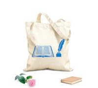 AILOONG Sac en toile tissu épais de 340g/m² Librairie Book Feather, École des rats de bibliothèque, Sciences Sac à dessin