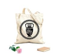 AILOONG Sac en toile Vase grec antique, branche d'olivier, Grèce, Maison tissu épais de 12 oz Sac à dessin 25x30cm Petit