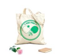 AILOONG Sacs à main en polyester et coton Athlète Jeu de ping-pong Sports de raquette tissu épais de 340g/m² Utilise comme trousse de maquillage