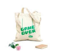 AILOONG Sacs à main en polyester et coton Game Over Gaming Game Home tissu épais de 340g/m² Utilise comme trousse de maquillage