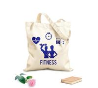 AILOONG Sacs à main en polyester et coton Gymnastique, centre de remise en forme, beau corps, sport, santé tissu épais de 340g/m² Utilise comme trousse de maquillage