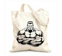 AILOONG Sacs à main en polyester et coton Gymnastique musclée, homme musclé, musculation, centre de fitness tissu épais de 12 oz Utilise comme trousse de maquillage 25x30cm Petit