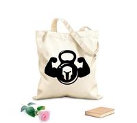 AILOONG Sacs à main en polyester et coton Gymnastique sportive avec kettlebell, musculation spartiate tissu épais de 12 oz Utilise comme trousse de maquillage 35x40cm Grand