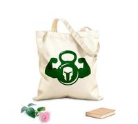 AILOONG Sacs à main en polyester et coton Gymnastique sportive avec kettlebell, musculation spartiate tissu épais de 340g/m² Utilise comme trousse de maquillage