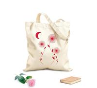 AILOONG Sacs à main en polyester et coton Jardin abstrait de fleurs nocturnes au clair de lune tissu épais de 340g/m² Utilise comme trousse de maquillage