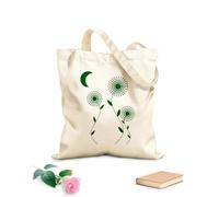 AILOONG Sacs à main en polyester et coton Jardin abstrait de fleurs nocturnes au clair de lune tissu épais de 340g/m² Utilise comme trousse de maquillage