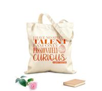 AILOONG Sacs à main en polyester et coton Je n'ai aucun talent particulier. Je suis seulement passionnément curieux. Albert Einstein tissu épais de 340g/m² Utilise comme trousse de maquillage