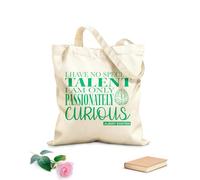 AILOONG Sacs à main en polyester et coton Je n'ai aucun talent particulier. Je suis seulement passionnément curieux. Albert Einstein tissu épais de 340g/m² Utilise comme trousse de maquillage