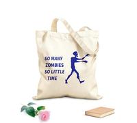 AILOONG Sacs à main en polyester et coton Jeu de citations amusantes de Zombie Hunter tissu épais de 340g/m² Utilise comme trousse de maquillage