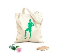 AILOONG Sacs à main en polyester et coton Joueur de football tissu épais de 340g/m² Utilise comme trousse de maquillage