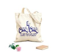 AILOONG Sacs à main en polyester et coton Jouons à des jeux vidéo sur ordinateur avec joystick ! tissu épais de 340g/m² Utilise comme trousse de maquillage