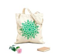 AILOONG Sacs à main en polyester et coton Mandala Bouddhisme Yoga Méditation Fleur de lotus tissu épais de 340g/m² Utilise comme trousse de maquillage