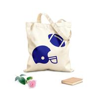 AILOONG Sacs à main en polyester et coton ramasseur de balles adolescent avec casque de football américain tissu épais de 340g/m² Utilise comme trousse de maquillage