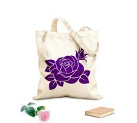 AILOONG Sacs à main en polyester et coton Rose Belle fleur tissu épais de 340g/m² Utilise comme trousse de maquillage