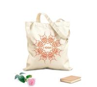 AILOONG Sacs à main en polyester et coton Salle de méditation zen, bouddhisme et yoga avec fleur de lotus tissu épais de 340g/m² Utilise comme trousse de maquillage